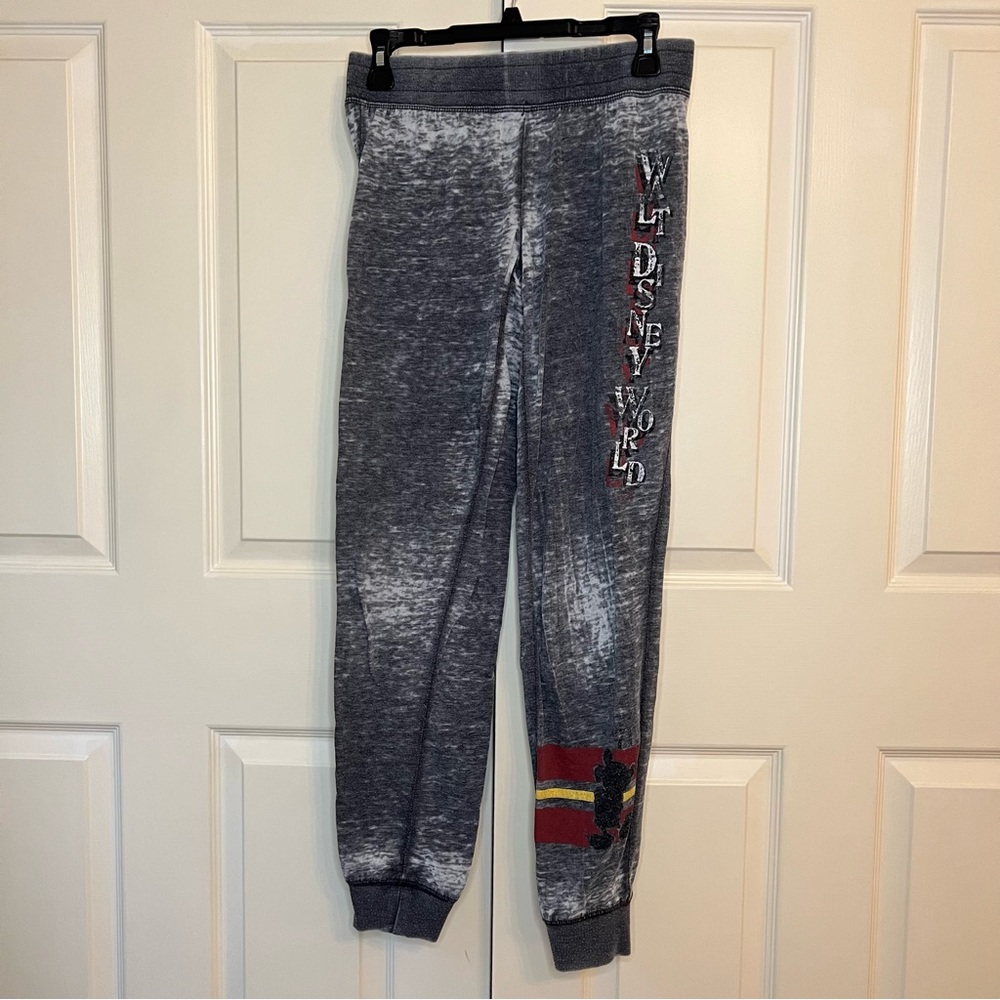 Disney Parks Walt Disney World grey Mickey burnt out jogger sweatpants size XS